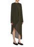Front View - Click To Enlarge - ALAÏA - Asymmetrical Draped Front Dress