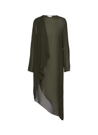 Main View - Click To Enlarge - ALAÏA - Asymmetrical Draped Front Dress