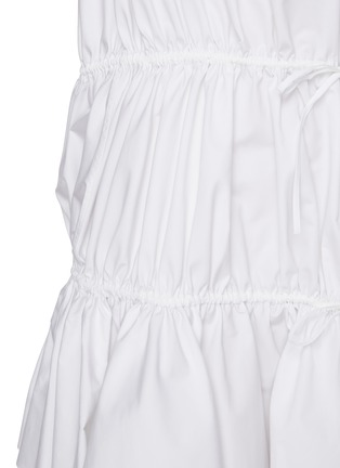  - ALAÏA - Ruched Cotton Mini Dress