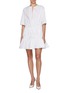 Figure View - Click To Enlarge - ALAÏA - Ruched Cotton Mini Dress