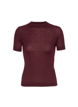 Main View - Click To Enlarge - ALAÏA - Mock Neck Wool Blend Top