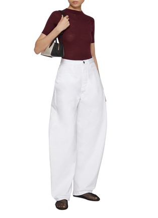 Figure View - Click To Enlarge - ALAÏA - Mock Neck Wool Blend Top