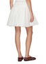 Back View - Click To Enlarge - ALAÏA - Ruffle Flared Cotton Poplin Mini Skirt