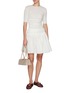 Figure View - Click To Enlarge - ALAÏA - Ruffle Flared Cotton Poplin Mini Skirt