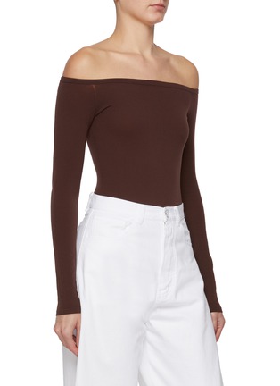 Front View - Click To Enlarge - ALAÏA - Off Shoulder Bodysuit