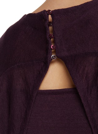  - ALAÏA - Back Cut Out Batwing Flared Linen Dress