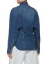 Back View - Click To Enlarge - ALAÏA - Curved Dark Wash Denim Shirt