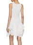 Back View - Click To Enlarge - ALAÏA - Ladder Effect Ruffle Dress
