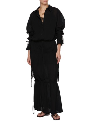Figure View - Click To Enlarge - TOTEME - Drawstring Maxi Skirt
