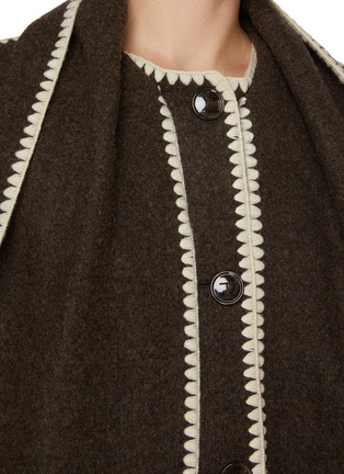 - TOTEME - Embroidered Wool Blend Scarf Jacket