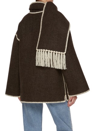 Back View - Click To Enlarge - TOTEME - Embroidered Wool Blend Scarf Jacket