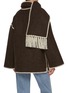 Back View - Click To Enlarge - TOTEME - Embroidered Wool Blend Scarf Jacket
