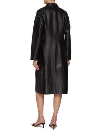 Back View - Click To Enlarge - TOTEME - Garderob Slim Leather Coat