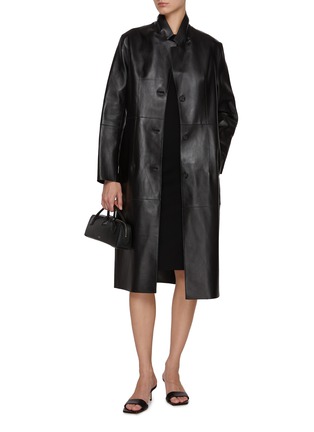Figure View - Click To Enlarge - TOTEME - Garderob Slim Leather Coat