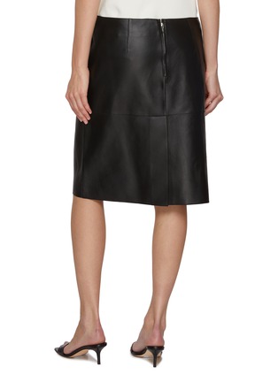 Back View - Click To Enlarge - TOTEME - Garderob Paneled Leather Skirt