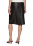 Back View - Click To Enlarge - TOTEME - Garderob Paneled Leather Skirt