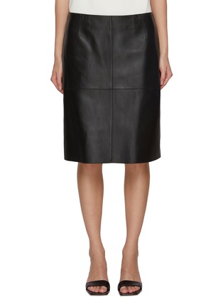 Main View - Click To Enlarge - TOTEME - Garderob Paneled Leather Skirt