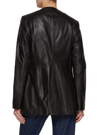 Back View - Click To Enlarge - TOTEME - Garderob Collarless Leather Jacket