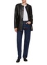 Figure View - Click To Enlarge - TOTEME - Garderob Collarless Leather Jacket