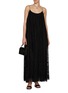 Figure View - Click To Enlarge - TOTEME - Floral Embroidered Tulle Maxi Dress