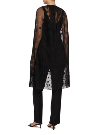 Back View - Click To Enlarge - TOTEME - Floral Embroidered Tulle Cape