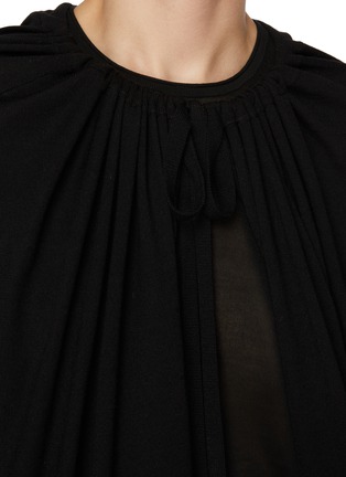  - TOTEME - Silk T-Shirt Wool Silk Drawstring Cape