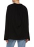 Back View - Click To Enlarge - TOTEME - Silk T-Shirt Wool Silk Drawstring Cape