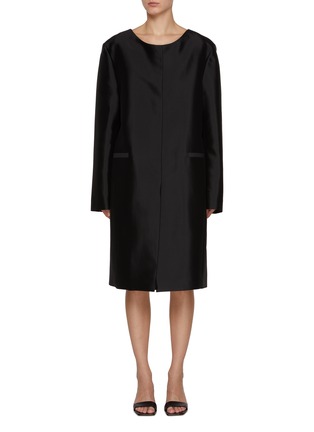 Main View - Click To Enlarge - TOTEME - Collarless Silk Coat