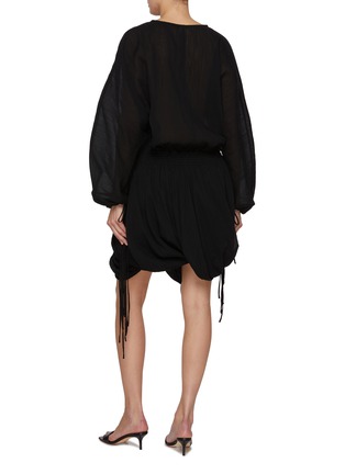 Back View - Click To Enlarge - TOTEME - Drawstring Blouse Cotton Dress