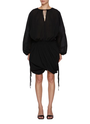 Main View - Click To Enlarge - TOTEME - Drawstring Blouse Cotton Dress