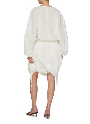 Back View - Click To Enlarge - TOTEME - Drawstring Blouse Cotton Dress