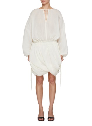 Main View - Click To Enlarge - TOTEME - Drawstring Blouse Cotton Dress