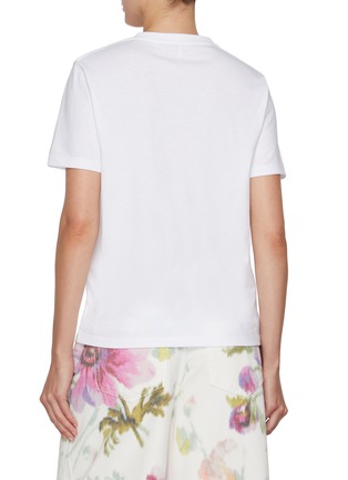 Back View - Click To Enlarge - LOEWE - Anagram Floral Embroidered Cotton T-shirt