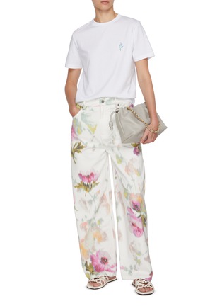 Figure View - Click To Enlarge - LOEWE - Anagram Floral Embroidered Cotton T-shirt