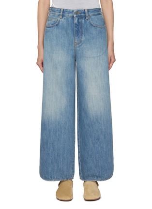 Main View - Click To Enlarge - LOEWE - Wide Leg Medium Wash Jeans