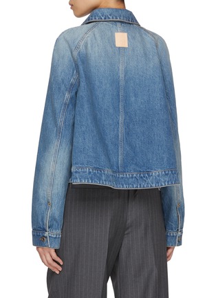 Back View - Click To Enlarge - LOEWE - Trapeze Medium Wash Denim Jacket