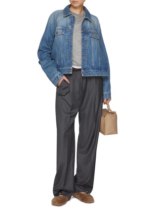 Figure View - Click To Enlarge - LOEWE - Trapeze Medium Wash Denim Jacket