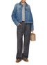 Figure View - Click To Enlarge - LOEWE - Trapeze Medium Wash Denim Jacket