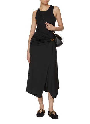 Figure View - Click To Enlarge - LOEWE - Asymmetric Wrap Wool Skirt