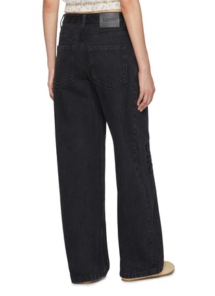 Back View - Click To Enlarge - LOEWE - Anagram Embroidered Dark Wash Jeans