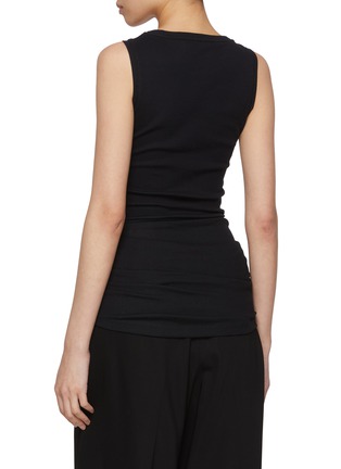 Back View - Click To Enlarge - LOEWE - Asymmetric Ribbed Cotton Tank Top