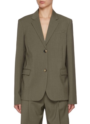 Main View - Click To Enlarge - LOEWE - Tie Back Single Breasted Wool Blazer