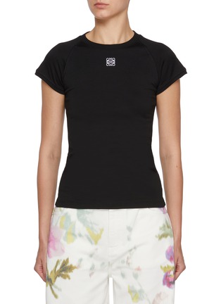 Main View - Click To Enlarge - LOEWE - Anagram Embroidered Slim Fit T-shirt