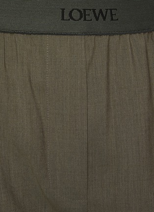  - LOEWE - Elasticated Waist Pleated Front Wool Pants