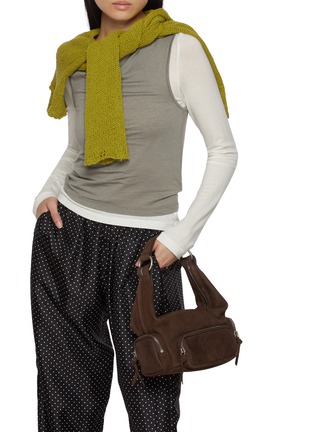 Figure View - Click To Enlarge - MARGESHERWOOD - Mini City Suede Hobo bag
