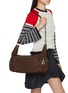 Front View - Click To Enlarge - MARGESHERWOOD - City Hobo EW Leather Shoulder Bag