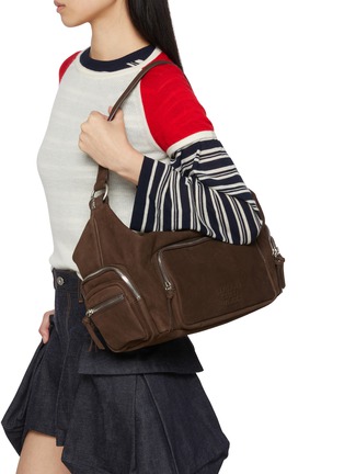 Figure View - Click To Enlarge - MARGESHERWOOD - City Hobo EW Leather Shoulder Bag