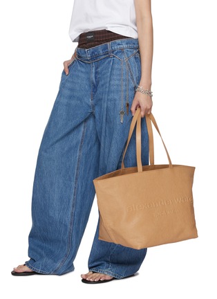 Figure View - Click To Enlarge - ALEXANDERWANG - Punch Crackle Leather Tote Bag