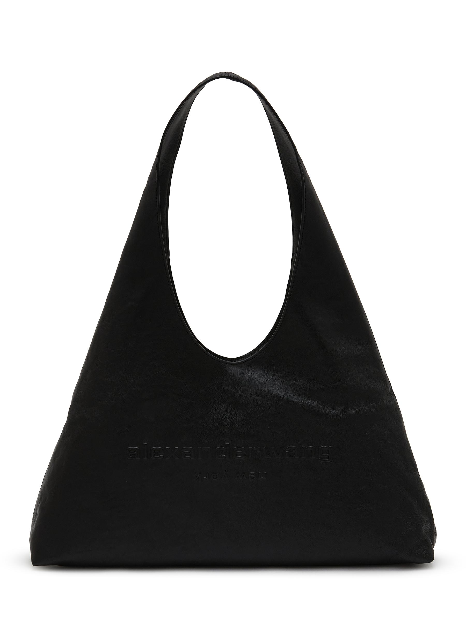 【関税込み】Geo Large Hobo Bag - Alexander Wang - Leather - ALEXANDERWANG | Large Pike Crinkle Leather Hobo Bag | Women
