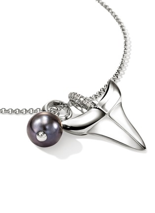  - JOHN HARDY - Modern Talisman Diamond Pearl Necklace — Size 16-18